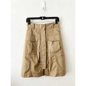 Plenty Tracy Reese Women's Cotton 4 Pocket Knee Length Skirt Camel Cargo Utility